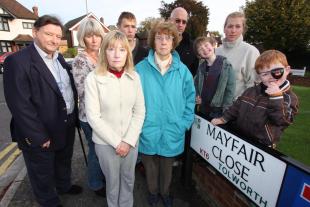 Paul Johnston with irate residents