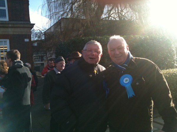 Mike Head and Howard Jones on the campaign trail.